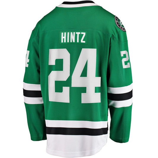 D.Stars #24 Roope Hintz Fanatics Branded Home Breakaway Player Jersey  Kelly Green Stitched American Hockey Jerseys CustomName