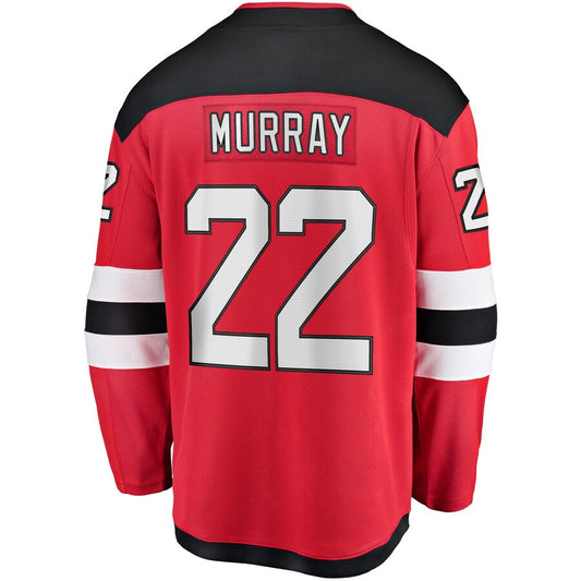 NJ.Devils #22 Ryan Murray Fanatics Branded Youth Breakaway Player Jersey Red Stitched American Hockey Jerseys CustomName