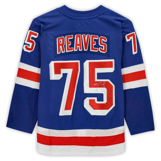 NY.Rangers #75 Ryan Reaves Fanatics Authentic Autographed  Blue Stitched American Hockey Jerseys CustomName