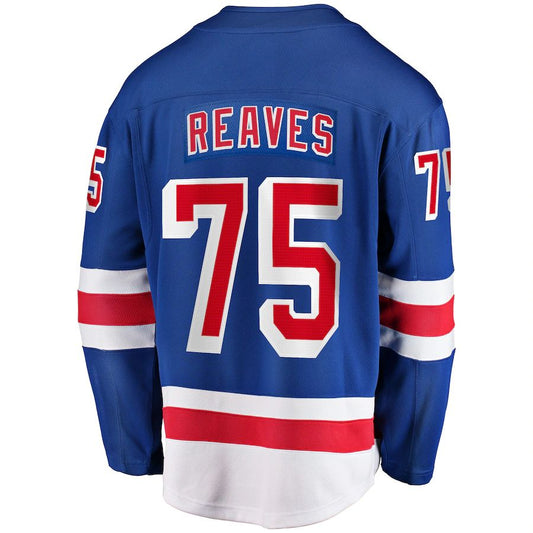 NY.Rangers #75 Ryan Reaves Fanatics Branded Home Breakaway Player Jersey Blue Stitched American Hockey Jerseys CustomName
