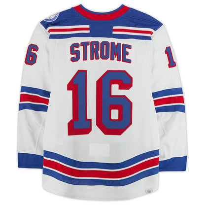 NY.Rangers #16 Ryan Strome Fanatics Authentic Game-Used White Set 3 Jersey from the 2021-22 Season Stitched American Hockey Jerseys CustomName