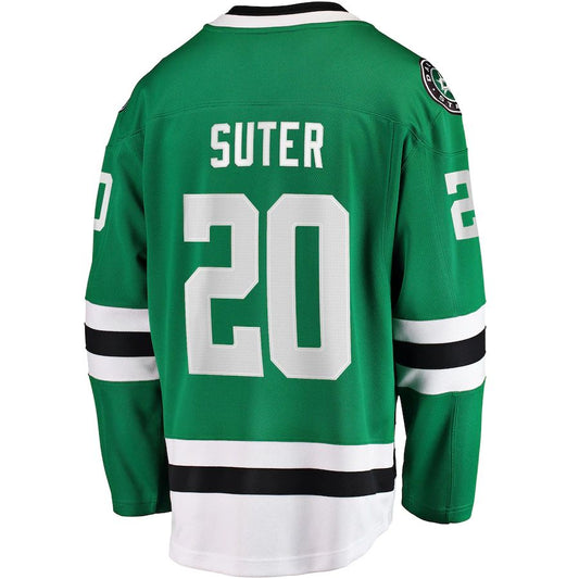 D.Stars #20 Ryan Suter Fanatics Branded Breakaway Player Jersey Kelly Green Stitched American Hockey Jerseys CustomName
