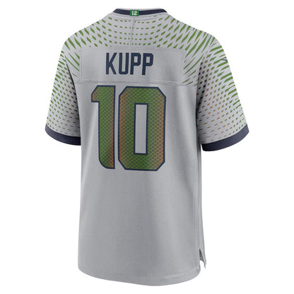 S.Seahawks #10 Cooper Kupp 2025 Rivalries Collection Game Jersey-CustomName - Wolf Gray Stitched American Football Jersey-CustomName