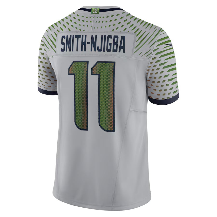 S.Seahawks #11 Jaxon Smith-Njigba 2025 Rivalries Collection Limited Jersey-CustomName - Wolf Gray Stitched American Football Jersey-CustomName