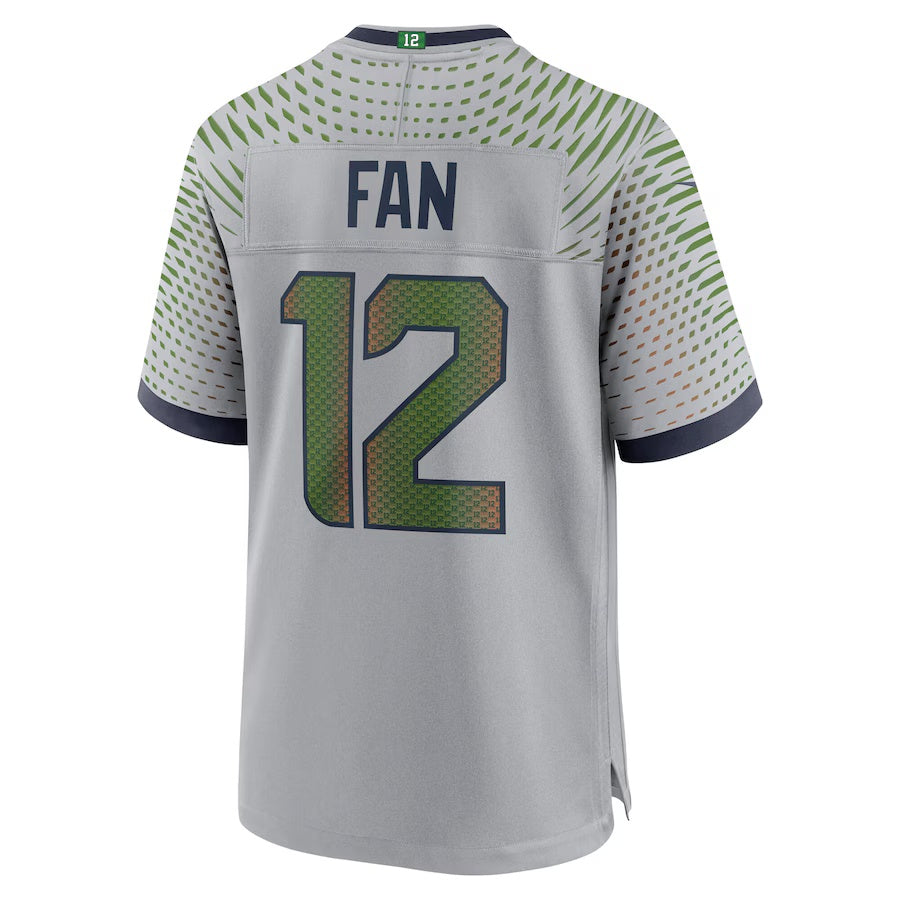 S.Seahawks #12s 2025 Rivalries Collection Game Jersey-CustomName - Wolf Gray Stitched American Football Jersey-CustomName