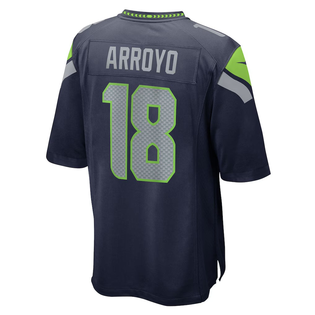 S.Seahawks #18 Elijah Arroyo College Navy Team Game Stitched American Football Jerseys CustomName