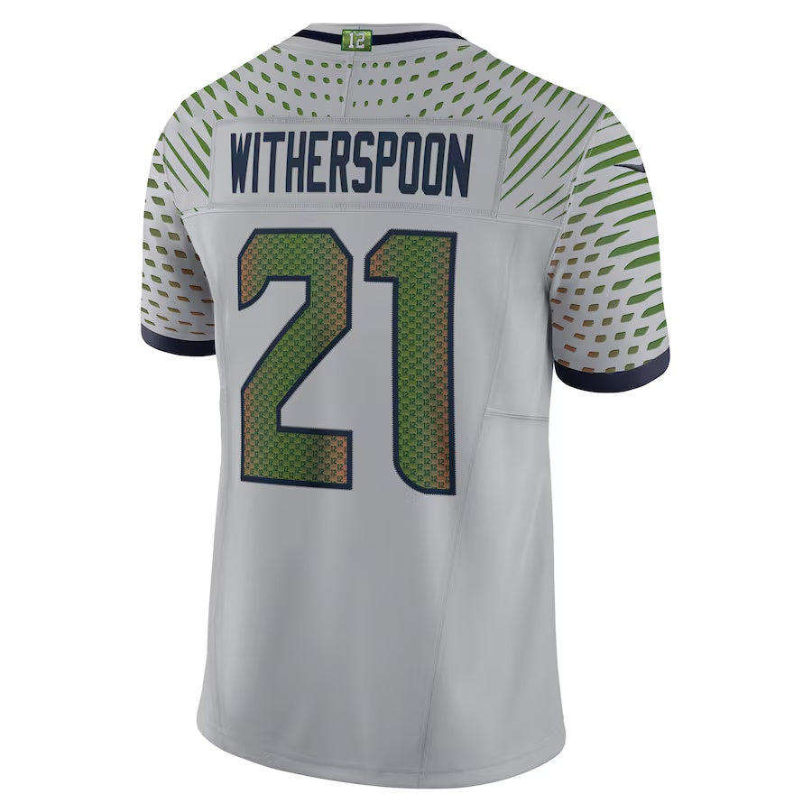 S.Seahawks #21 Devon Witherspoon 2025 Rivalries Collection Limited Jersey-CustomName - Wolf Gray Stitched American Football Jersey-CustomName