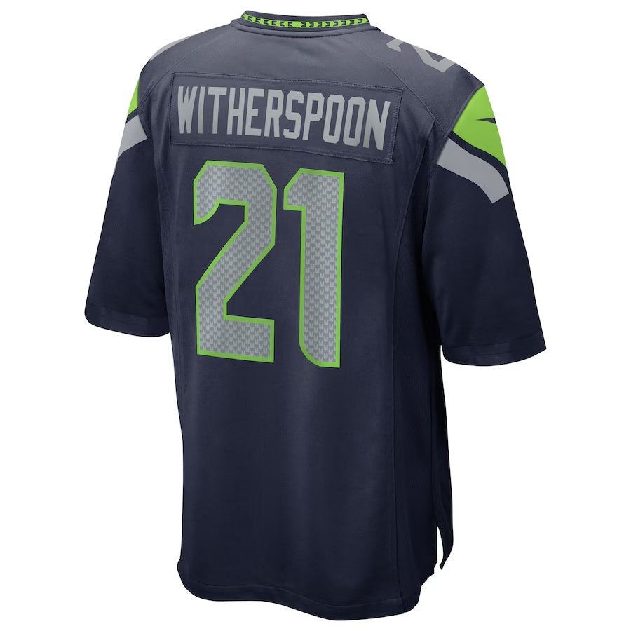 S.Seahawks #21 Devon Witherspoon College Navy Team 50th Season Game Stitched American Football Jerseys