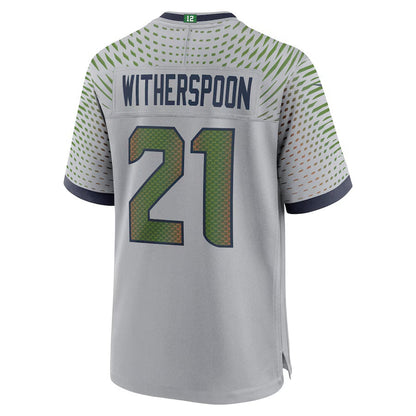 S.Seahawks #21 Devon Witherspoon 2025 Rivalries Collection Game Jersey-CustomName - Wolf Gray Stitched American Football Jersey-CustomName