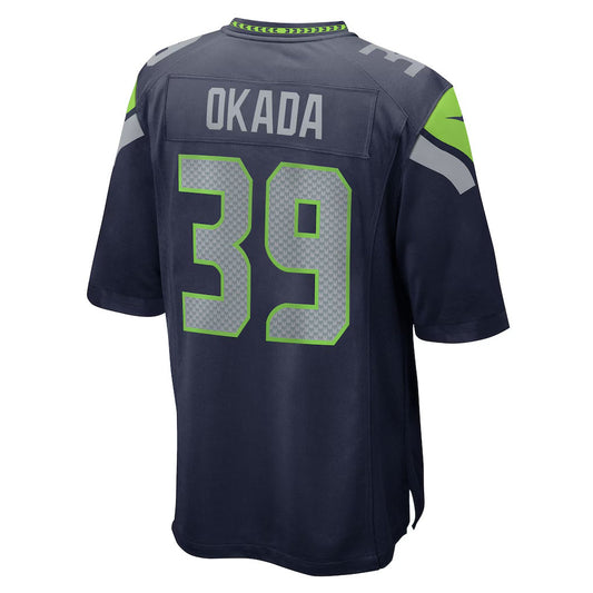 S.Seahawks #39 Ty Okada College Navy Team Game Stitched American Football Jerseys CustomName