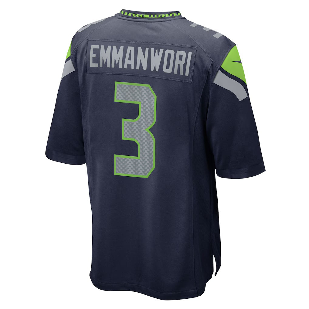S.Seahawks #3 Nick Emmanwori College Navy Team Game Stitched American Football Jerseys CustomName