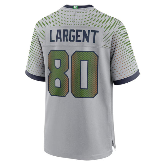 S.Seahawks #80 Steve Largent 2025 Rivalries Collection Retired Player Game Jersey-CustomName - Wolf Gray Stitched American Football Jersey-CustomName