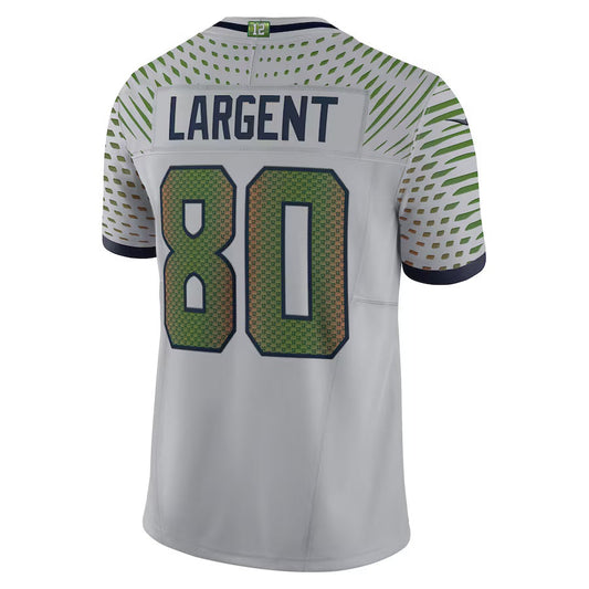 S.Seahawks #80 Steve Largent 2025 Rivalries Collection Retired Player Limited Jersey-CustomName - Wolf Gray Stitched American Football Jersey-CustomName
