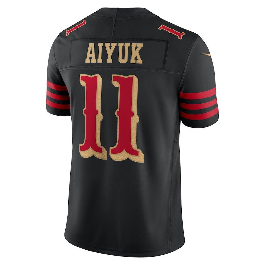 SF.49ers #11 Brandon Aiyuk 2025 Rivalries Collection Limited Jersey-CustomName - Black Stitched American Football Jersey-CustomName