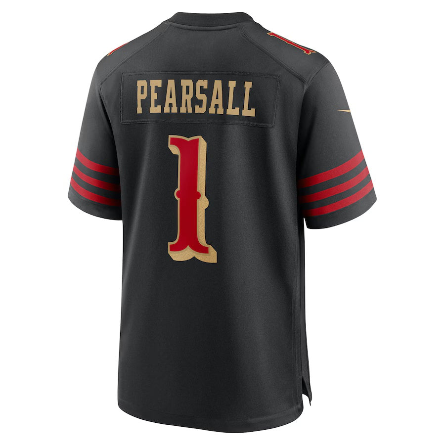 SF.49ers #1 Ricky Pearsall 2025 Rivalries Collection Game Jersey-CustomName - Black Stitched American Football Jersey-CustomName