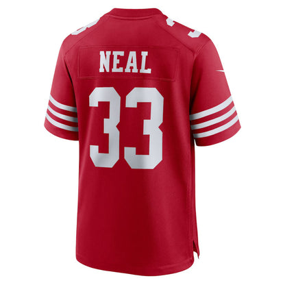 SF.49ers #33 Siran Neal Scarlet Team Game Stitched American Football Jerseys CustomName