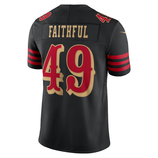 SF.49ers #49 The Faithful 2025 Rivalries Collection Limited Jersey-CustomName - Black Stitched American Football Jersey-CustomName