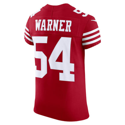 SF.49ers #54 Fred Warner Scarlet Vapor F.U.S.E. Elite Stitched American Football Jerseys CustomName