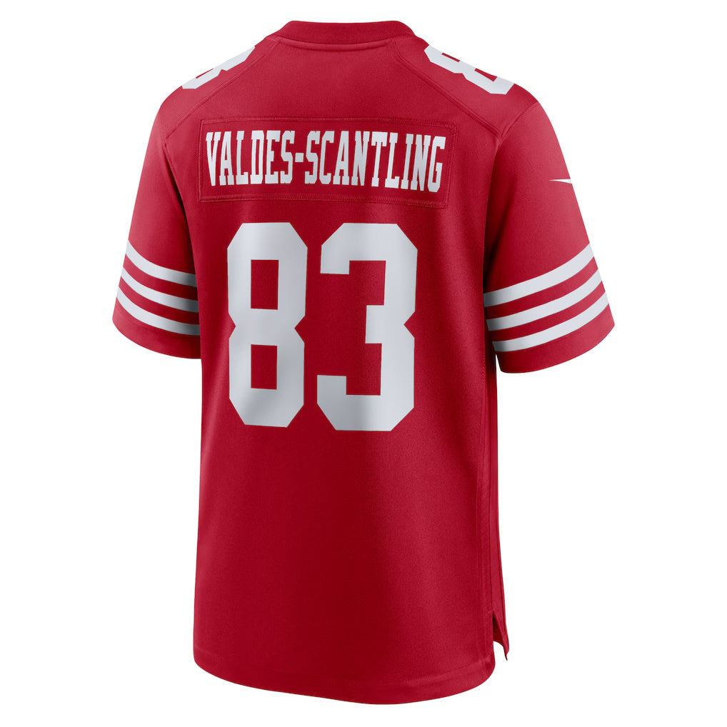 SF.49ers #83 Marquez Valdes-Scantling Scarlet Team Game Stitched American Football Jerseys CustomName