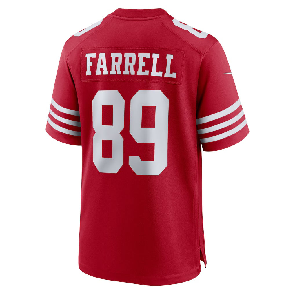 SF.49ers #89 Luke Farrell Scarlet Team Game Stitched American Football Jerseys CustomName