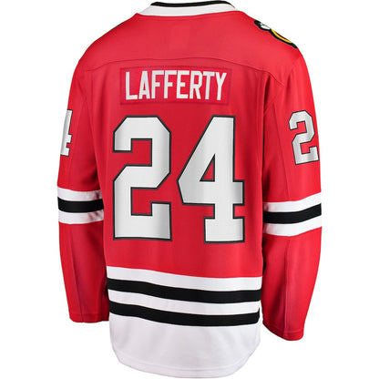 C.Blackhawks #24 Fanatics Branded Home Breakaway Player Jersey Red Stitched American Hockey Jerseys CustomName