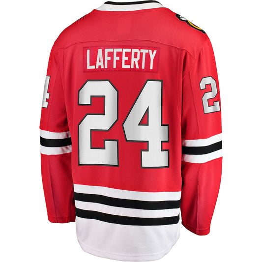 C.Blackhawks #24 Fanatics Branded Home Breakaway Player Jersey Red Stitched American Hockey Jerseys CustomName
