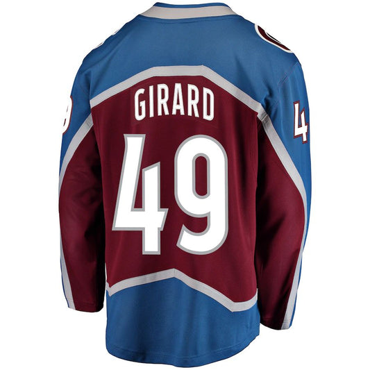 C.Avalanche #49 Samuel Girard Fanatics Branded Breakaway Player Jersey  Burgundy Stitched American Hockey Jerseys CustomName
