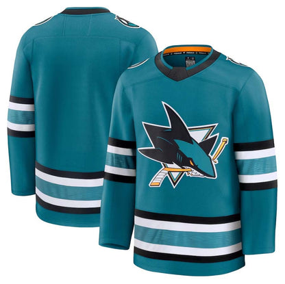 SJ.Sharks Fanatics Home Premium Jersey - Teal Stitched American Hockey Jerseys CustomName