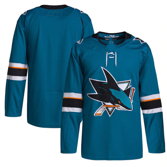 SJ.Sharks 2021-22 Home Primegreen Authentic Pro Jersey Teal Stitched American Hockey Jerseys CustomName