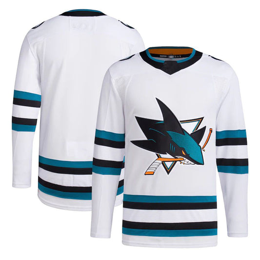 SJ.Sharks Away Primegreen Authentic Pro Jersey White Stitched American Hockey Jerseys CustomName