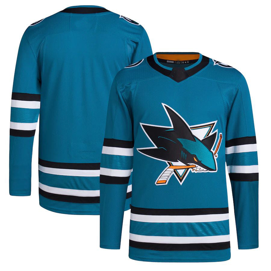 SJ.Sharks Home Primegreen Authentic Pro Jersey Teal Stitched American Hockey Jerseys CustomName