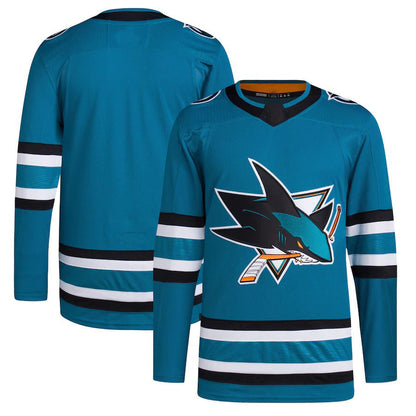 SJ.Sharks Home Primegreen Authentic Pro Jersey Teal Stitched American Hockey Jerseys CustomName