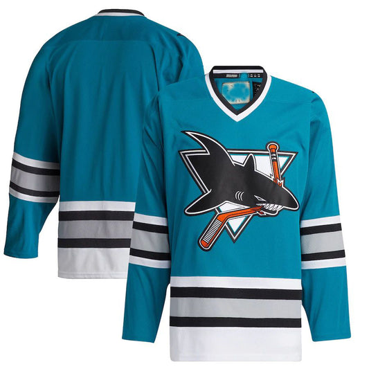 SJ.Sharks Team Classics Authentic Blank Jersey  Teal Stitched American Hockey Jerseys CustomName