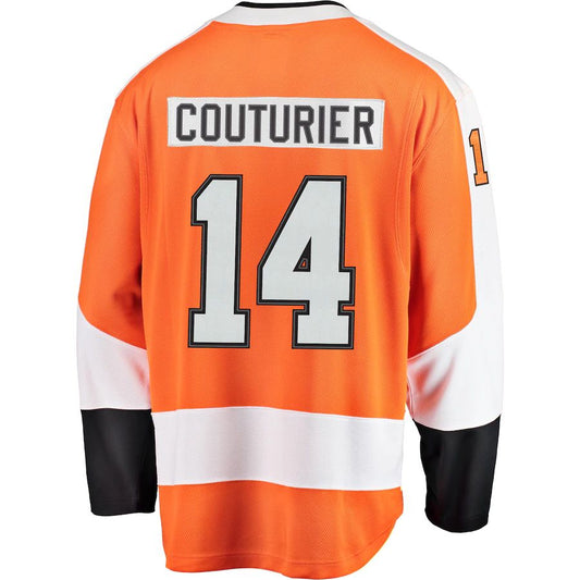 P.Flyers #14 Sean Couturier Fanatics Branded Breakaway Jersey Orange Stitched American Hockey Jerseys CustomName