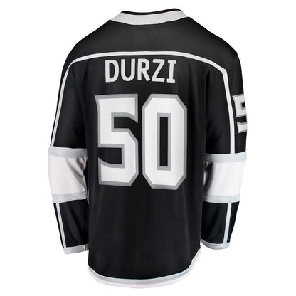 LA.Kings #50 Sean Durzi Fanatics Branded Home Breakaway Player Jersey Black Stitched American Hockey Jerseys CustomName