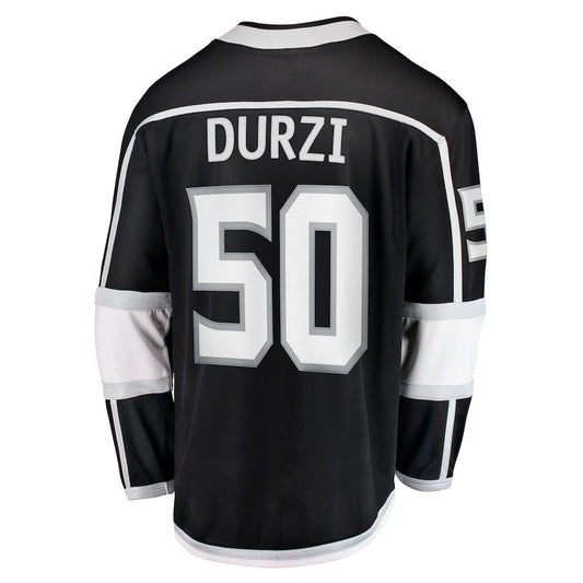 LA.Kings #50 Sean Durzi Fanatics Branded Home Breakaway Player Jersey Black Stitched American Hockey Jerseys CustomName