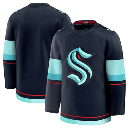 S.Kraken Fanatics Home Premium Jersey - Deep Sea Blue Stitched American Hockey Jerseys CustomName