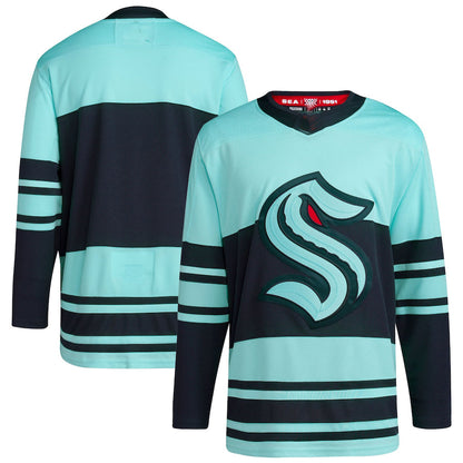 S.Kraken Reverse Retro 2.0 Authentic Blank Jersey Teal Stitched American Hockey Jerseys CustomName