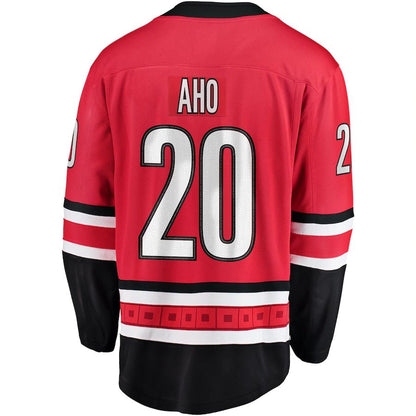 C.Hurricanes #20 Sebastian Aho Fanatics Branded Breakaway Player Jersey Red Stitched American Hockey Jerseys CustomName