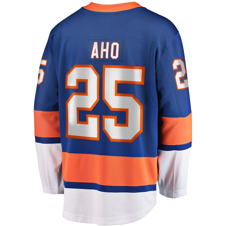 NY.Islanders #25 Sebastian Aho Fanatics Branded Home Breakaway Player Jersey  Royal Stitched American Hockey Jerseys CustomName
