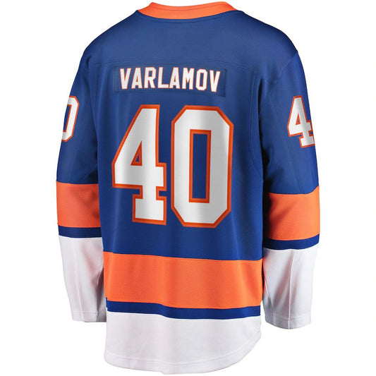NY.Islanders #40 Semyon Varlamov Fanatics Branded Replica Player Jersey Royal Stitched American Hockey Jerseys CustomName