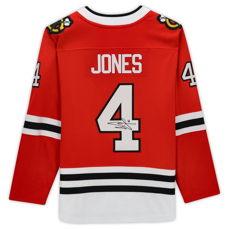 C.Blackhawks #4 Seth Jones Fanatics Authenti Autographed Fanatics Breakaway Jersey Red Stitched American Hockey Jerseys CustomName