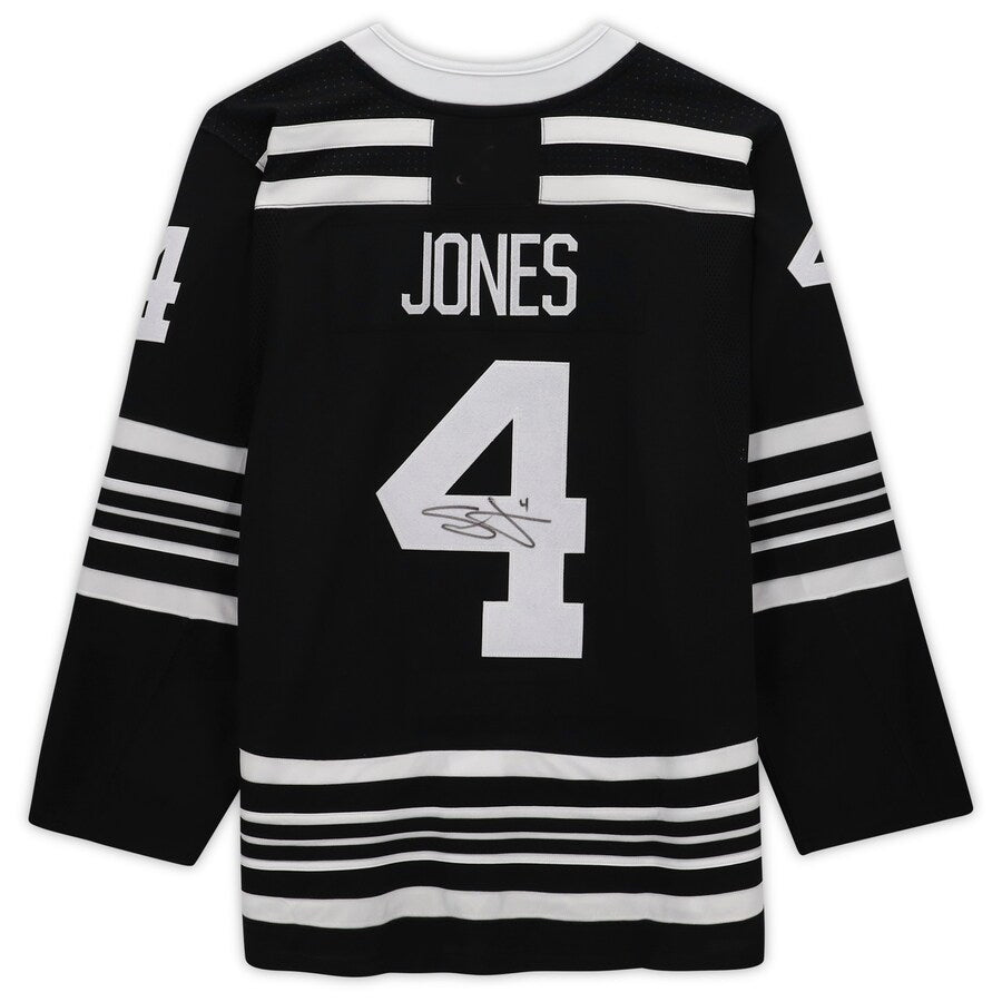 C.Blackhawks #4 Seth Jones Fanatics Authenti Autographed Alternate Authentic Jersey Black Stitched American Hockey Jerseys CustomName