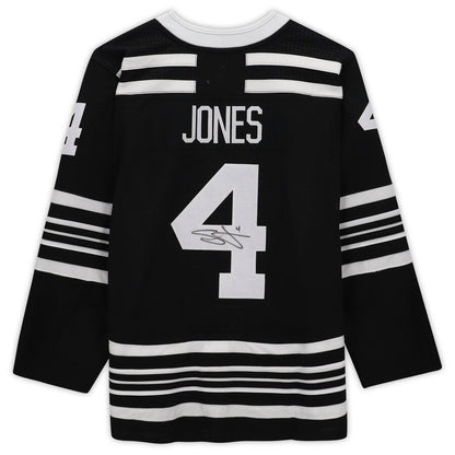 C.Blackhawks #4 Seth Jones Fanatics Authenti Autographed Alternate Authentic Jersey Black Stitched American Hockey Jerseys CustomName
