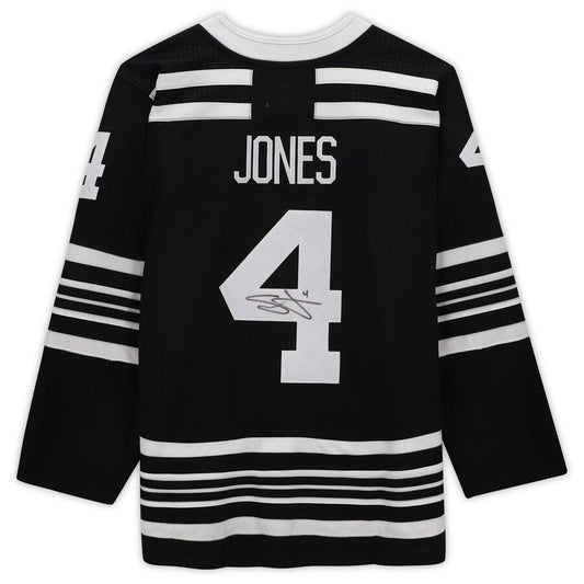 C.Blackhawks #4 Seth Jones Fanatics Authenti Autographed Alternate Authentic Jersey Black Stitched American Hockey Jerseys CustomName