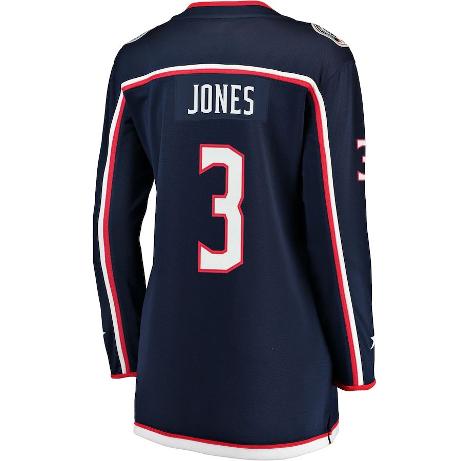 C.Blue Jackets #3 Seth Jones Fanatics Branded Home Premier Breakaway Player Jersey  Navy Stitched American Hockey Jerseys CustomName