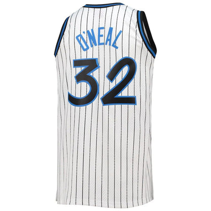 O.Magic #32 Shaquille O'Neal Mitchell & Ness Big & Tall 1993-94 Hardwood Classics Swingman Jersey White Stitched American Basketball Jersey