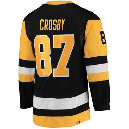 P.Penguins #87 Sidney Crosby Home Captain Patch Primegreen Authentic Pro Player Jersey Black Stitched American Hockey Jerseys CustomName