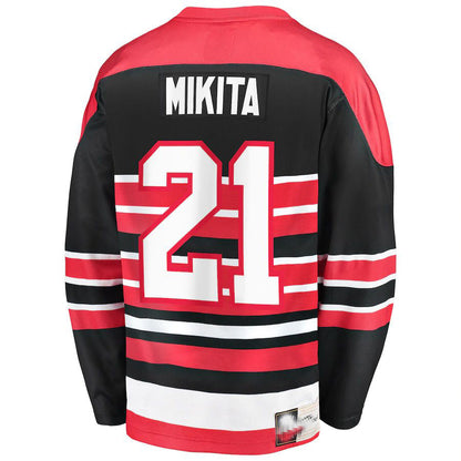 C.Blackhawks #21 Stan Mikita Fanatics Branded Premier Breakaway Retired Player Jersey Red Stitched American Hockey Jerseys CustomName
