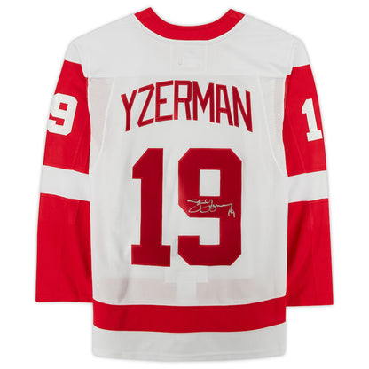 D.Red Wings #19 Steve Yzerman Fanatics Authentic Autographed White Stitched American Hockey Jerseys CustomName